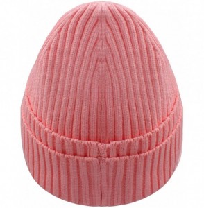 Skullies & Beanies 2 Pack Parent-Child Hat Baby Mother Matching Knit Winter Beanie for Women Toddler Girls Boys - Pink - CK18...