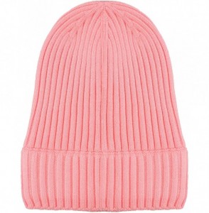 Skullies & Beanies 2 Pack Parent-Child Hat Baby Mother Matching Knit Winter Beanie for Women Toddler Girls Boys - Pink - CK18...