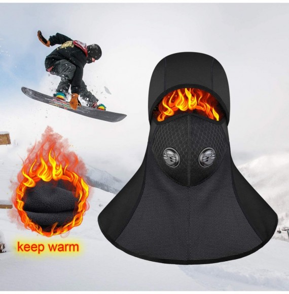 Balaclavas Balaclava Winter Full Mask for Men Women for Skiing Snowboarding Hiking Cycling - Black - CV18A64GTDA