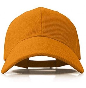 Baseball Caps Set of 2 Plain Adjustable Baseball Cap Classic Adjustable Hat Men Women Unisex Ballcap 6 Panels - Gold-2pack - ...