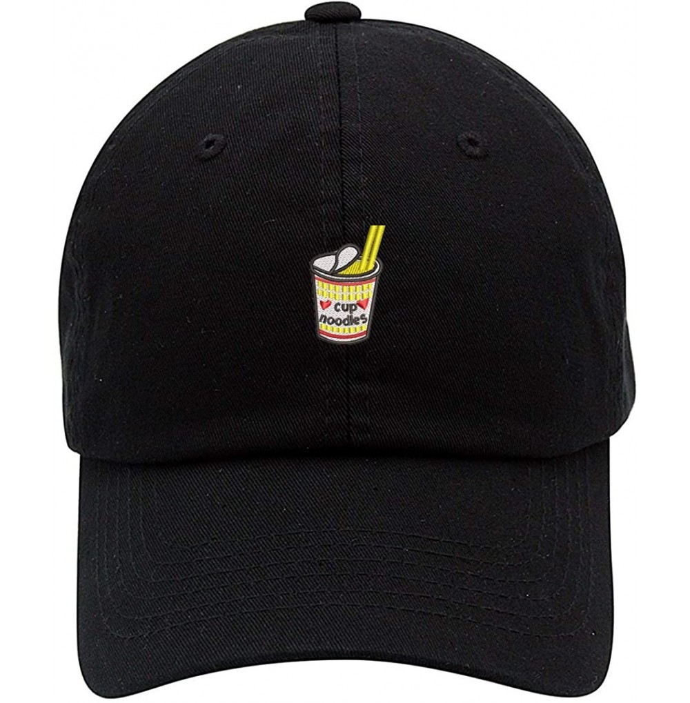 Baseball Caps Unisex Cup of Noodles Low Profile Embroidered Baseball Dad Hat - Vc300_black - CI18QA9R3W6