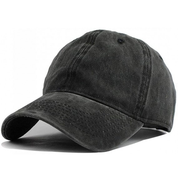 Baseball Caps Unisex Baseball Cap Denim Fabric Hat I Love Horse Adjustable Snapback Peak Cap - Ash - CM18KZ9RX90
