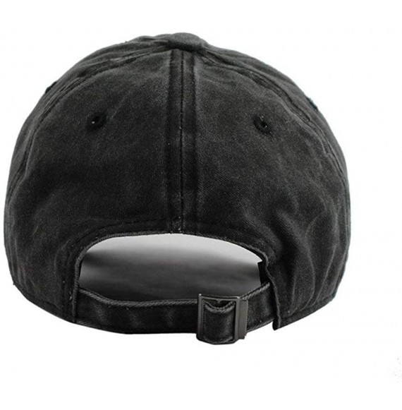 Baseball Caps Unisex Baseball Cap Denim Fabric Hat I Love Horse Adjustable Snapback Peak Cap - Ash - CM18KZ9RX90