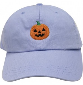 Baseball Caps Halloween Pumpkin Cotton Baseball Dad Caps - Sky - C812M1OAE7H