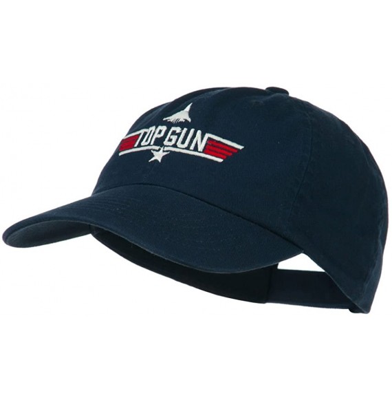 Baseball Caps US Navy Top Gun Fighter Embroidered Washed Cap - Navy - CW11Q3T5X0V
