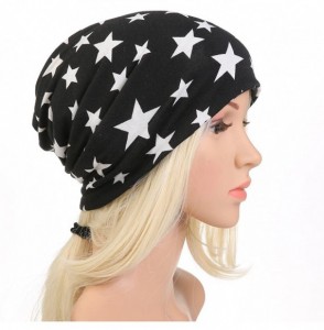 Skullies & Beanies Print Flower Cap Cancer Hats Beanie Stretch Casual Turbans for Women - Star - C118E0DWSNS