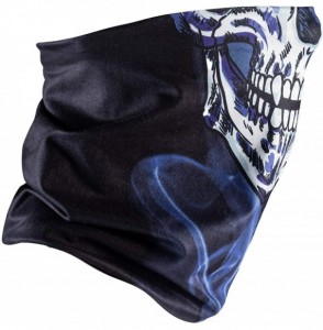 Balaclavas Face Bandanas Neck Gaiters for Men Women Dust Scarf Balaclava Headbands - Blue Skeleton - CT198KEAWIG