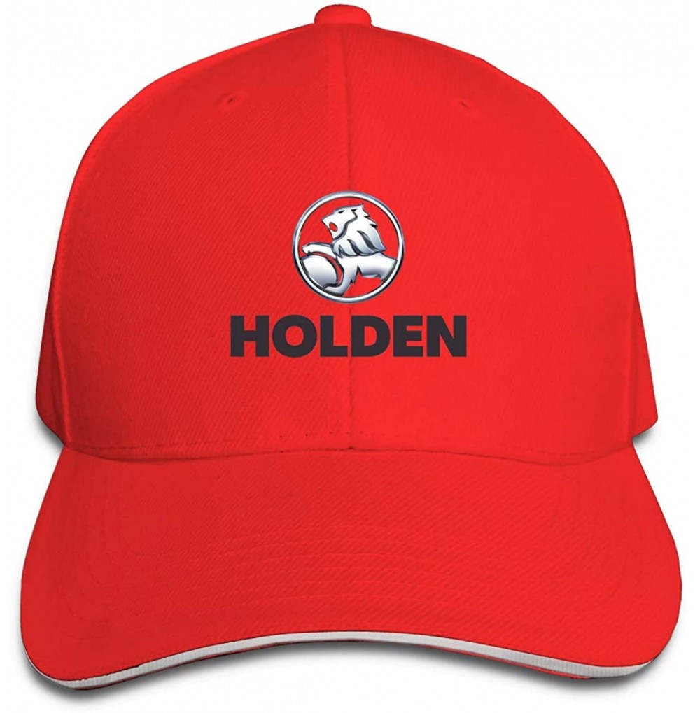 Baseball Caps Design Holden Automobile Logo Cotton Peak Cap for Womens Black - Red - CL192WL6SEU