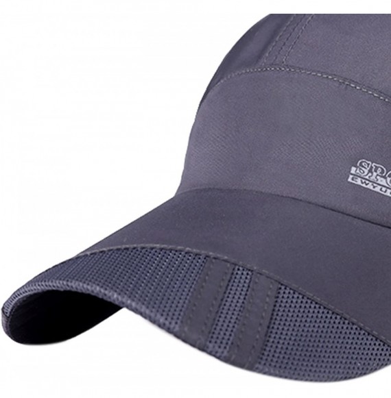 Baseball Caps Unisex Mesh Brim Tennis Cap Outside Sunscreen Quick Dry Adjustable Baseball Hat - C-dark Gray - CC17YZDKRNU