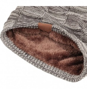 Skullies & Beanies Beanie Hat for Men and Women Winter Warm Hats Knit Slouchy Thick Skull Cap - 1 Brown - C6187GU6K2Y
