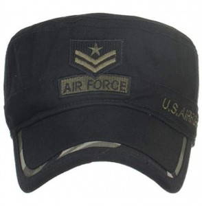 Baseball Caps Pausseo Sun Hat- Camouflage Washed Cotton Military Caps Cadet Caps Unique Design Vintage Flat Top Cap - CB18S72...
