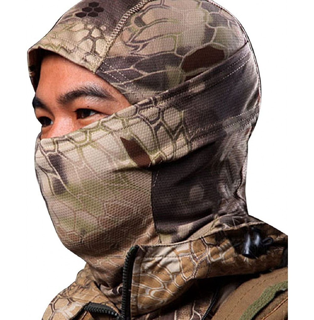 Balaclavas ABC Camouflage Army Cycling Motorcycle Cap Balaclava Hats Full Face Mask (Brown) - CP11Z0HT263