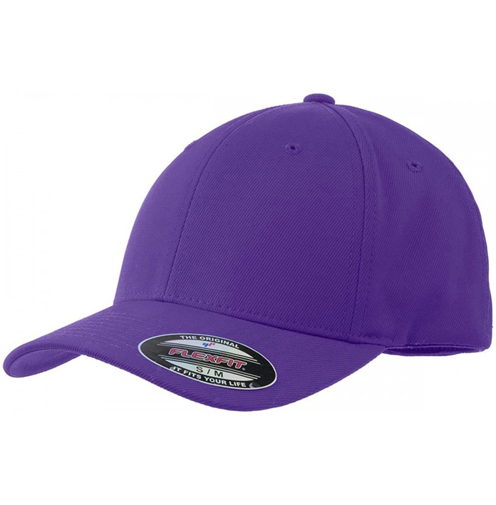Baseball Caps Men's Flexfit Performance Solid Cap - Purple - CV11QDSLFUT