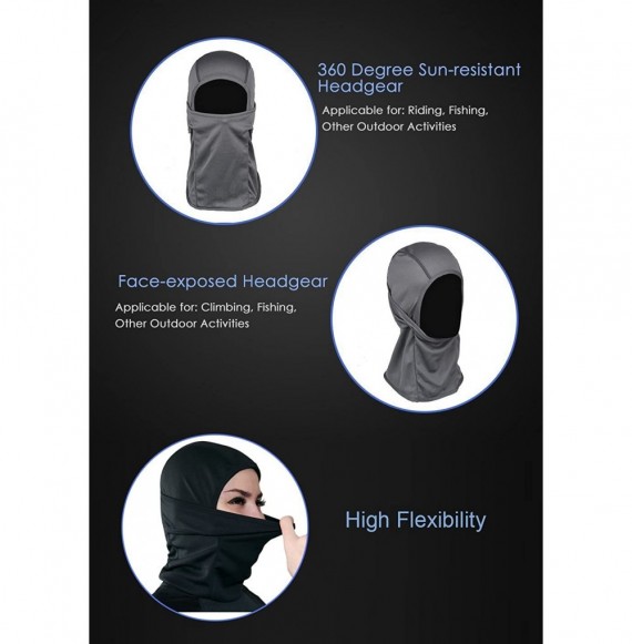 Balaclavas 2 Pack Balaclava Face Windproof Ski Mask Neck Warmer Tactical Hood Polyester - Blue - C2189N60D6U