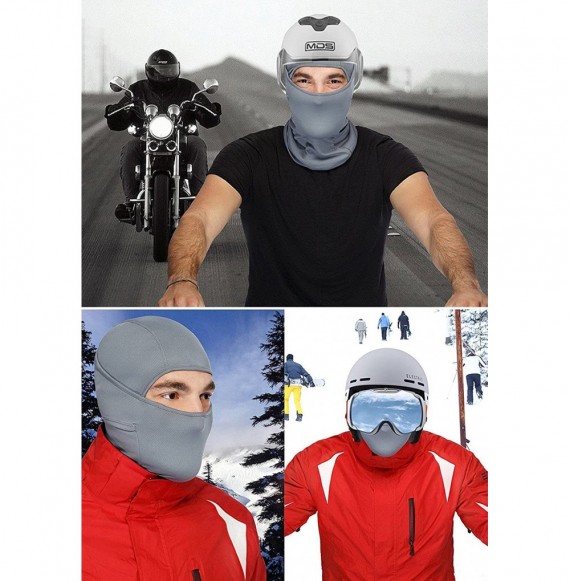 Balaclavas 2 Pack Balaclava Face Windproof Ski Mask Neck Warmer Tactical Hood Polyester - Blue - C2189N60D6U
