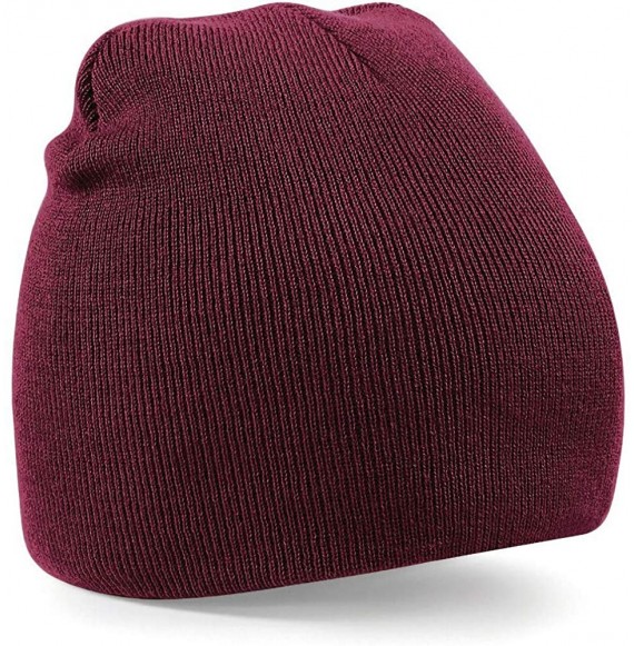 Skullies & Beanies Plain Basic Knitted Winter Beanie Hat - Purple - CB12NQASYVL