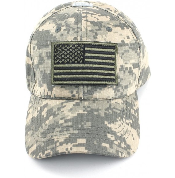 Baseball Caps Tactical Hat for Men with 2 Pieces Military Patches- Operator Hat with USA Flag - Acu Camo Cap - CJ18CILXNNS
