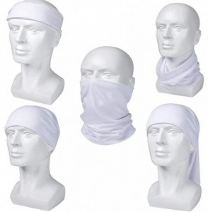 Balaclavas 2 Pcs Neck Gaiter with Safety Carbon Filters Multifunctional Breathable Face Cover Bandanas - 2pcs White - CI198CD...