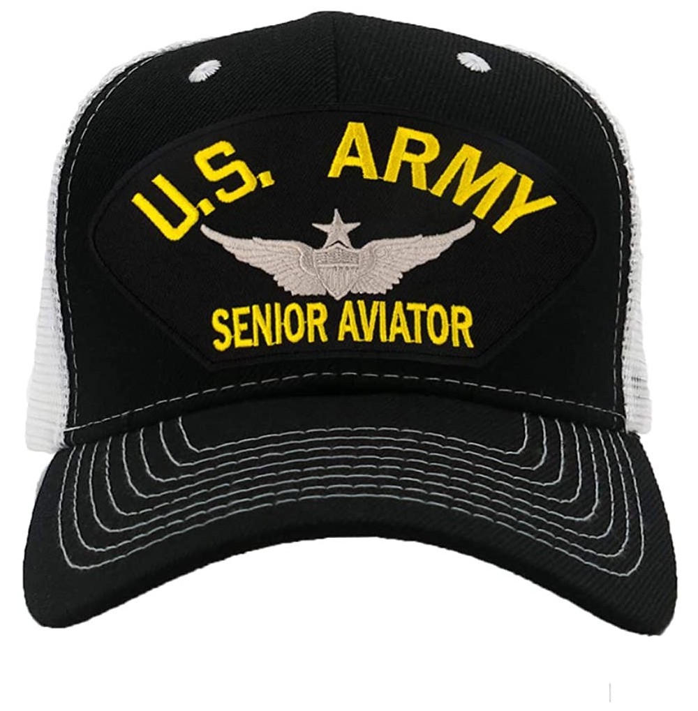 Baseball Caps US Army Senior Aviator Hat/Ballcap Adjustable One Size Fits Most - CY18ISZT58Q