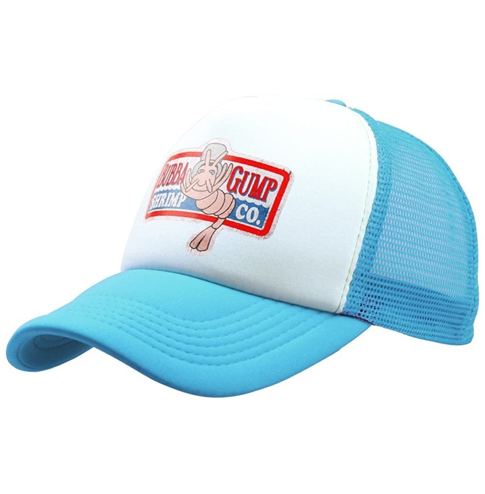Baseball Caps Adult Gump Running Hat- Shrimp Mesh Baseball Trucker Cap- Cosplay Costumes - Light Blue-1 - CY18COQAHHO