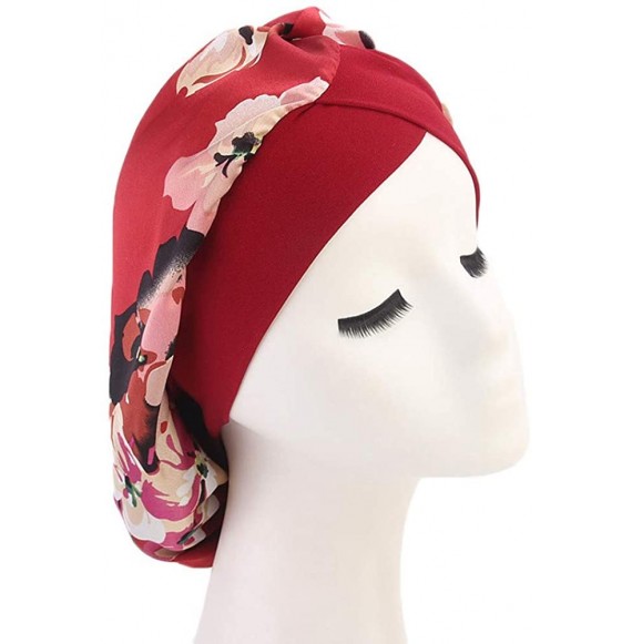 Skullies & Beanies Women Muslim Hat Retro Turban Hat Cap - Wine - CS18HWIW2OS