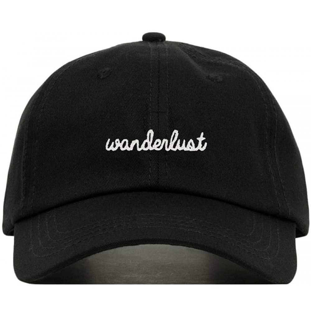 Baseball Caps Wanderlust Baseball Hat- Embroidered Dad Cap- Unstructured Soft Cotton- Adjustable Strap Back (Multiple Colors)...