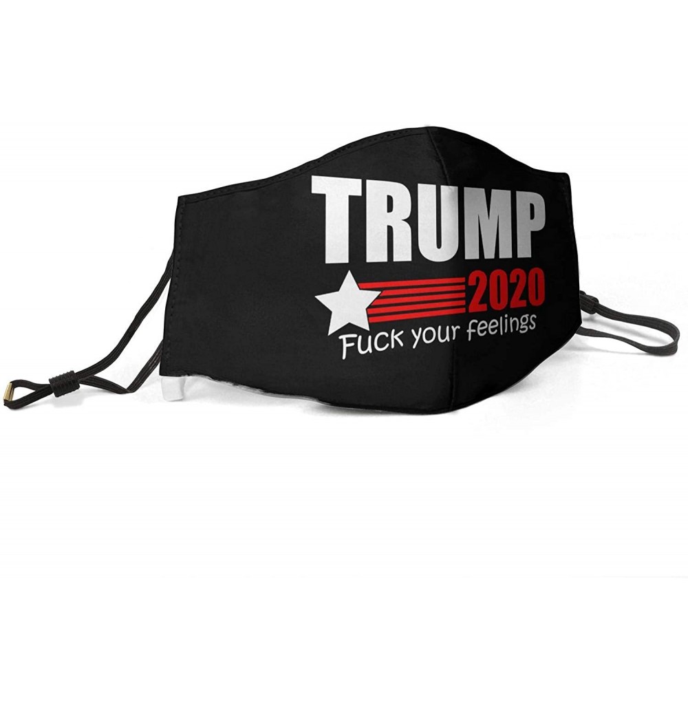 Balaclavas Women Men Face Cover Cover Muffle Anti Dust Mouth Trump 2020 Printed with Adjustable Earloop Face-Mask - CB197XKY8DD