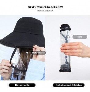Newsboy Caps Womens UPF50+ Linen/Cotton Summer Sunhat Bucket Packable Hats w/Chin Cord - 00021_black(with Face Shield)1a - CN...