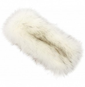 Cold Weather Headbands Faux Fur Headband with Stretch Women's Winter Earwarmer Earmuff - White With Kgb - C918X6DKE29