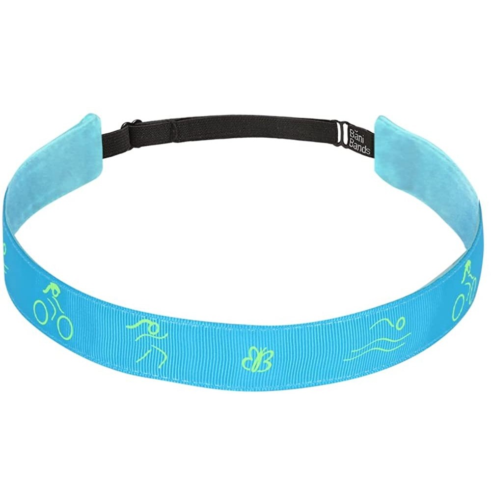 Headbands Non Slip Headbands for Girls - BaniBands Sports Headband - No Slip Band Design - Triathlon-turquoise - C111DZY2OQN
