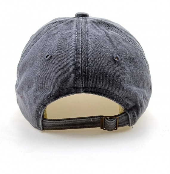Baseball Caps Embroidered Baseball Cap Denim Hat for Men Women Adjustable Unisex Style Headwear - B-gray - CZ18ACDAGO2