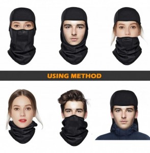Balaclavas Balaclava Ski Face Mask Face Cover for Cold Windproof Skiing Motorcycle Cycling - A-black - CP18HE9OLM0