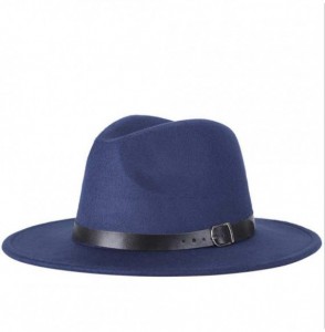 Fedoras Men Fedoras Women's Fashion Jazz hat Summer Spring Black Woolen Blend Cap Outdoor Casual hat - Black - CW18NT26Z2K