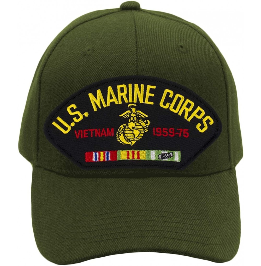 Baseball Caps US Marine Corps - Vietnam War Hat/Ballcap Adjustable One Size Fits Most - Olive Green - C718RNULN7U
