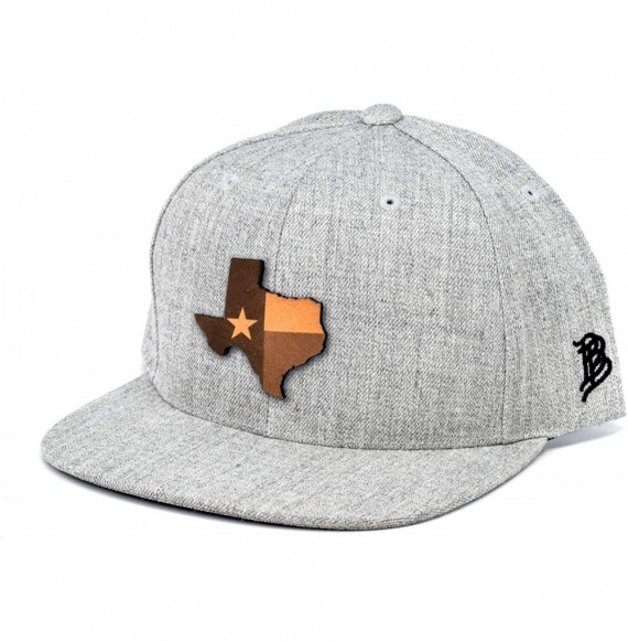 Baseball Caps Texas 'The 28' Leather Patch Snapback - Black - C618IGQ8QCR