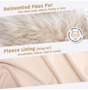 Cold Weather Headbands Winter Faux Fur Headband for Women - Like Real Fur - Fancy Ear Warmer - Ivory Fox - CL12LNKEIFZ