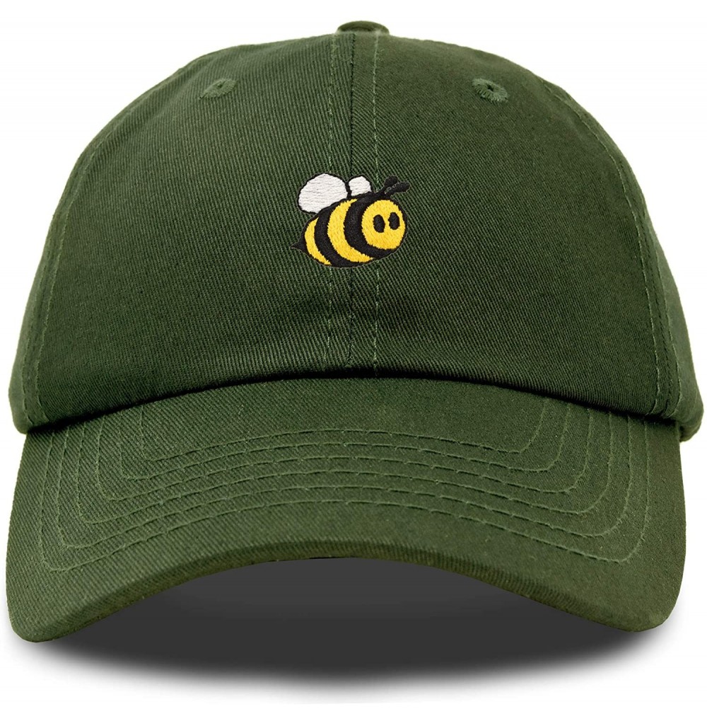 Baseball Caps Bumble Bee Baseball Cap Dad Hat Embroidered Womens Girls - Olive - C118W5CDUIR