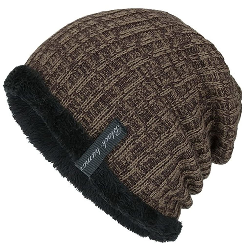 Skullies & Beanies Fashion Unisex Knit Cap Hedging Head Hat Beanie Cap Warm Outdoor Hat - X-khaki - C518NZSZW6L