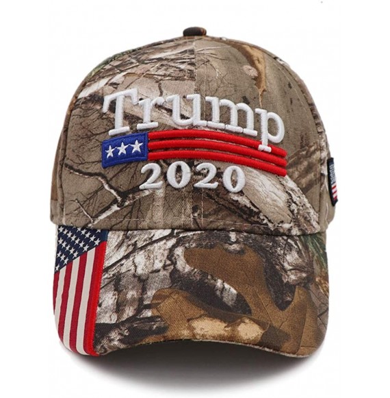 Baseball Caps Trump 2020 Keep America Great Campaign Embroidered USA Flag Hats Baseball Trucker Cap for Men and Women - CS18T...