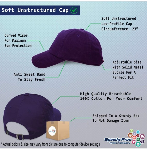 Baseball Caps Custom Soft Baseball Cap Fish Sea Bass Embroidery Dad Hats for Men & Women - Purple - CT18SLUN9Q8