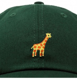 Baseball Caps Giraffe Baseball Cap Soft Cotton Dad Hat Custom Embroidered - Dark Green - CP18RG4SADM