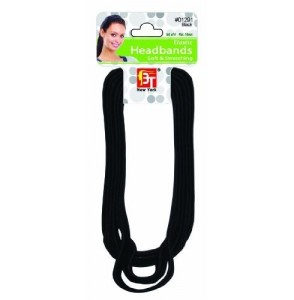 Headbands Elastic Headband Flat 10mm 6 Pack - Black & White - Black & White - CX11CG11B3X