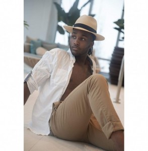 Fedoras Pineapple&Star Sun Straw Fedora Beach Hat Fine Braid UPF50+ for Both Women Men - Beige - CE18H6WL54G
