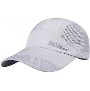 Baseball Caps Fashion Adult Mesh Hat Quick-Dry Collapsible Sun Hat Outdoor Sunscreen Baseball Cap - Khaki - C518HU4ZDIH