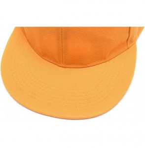 Baseball Caps Men Women Custom Flat Visor Snaoback Hat Graphic Print Design Adjustable Baseball Caps - Orange2 - CW18HCRKNU5