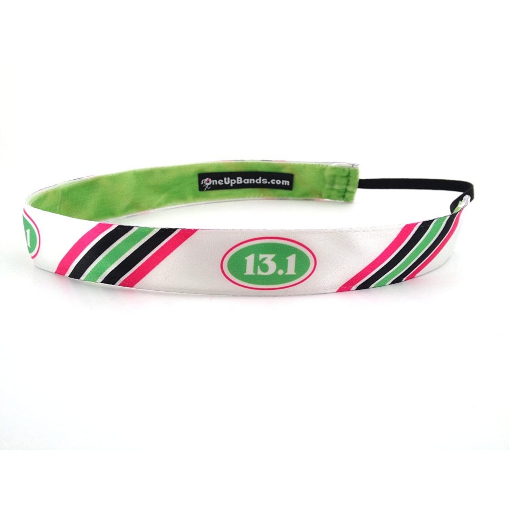 Headbands Women's Half Marathon Stripes Green/Black One Size Fits Most - Green/Black - C511K9XHQH5