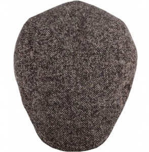 Newsboy Caps Premium Men's Wool Newsboy Cap SnapBrim Thick Winter Ivy Flat Stylish Hat - 3045-brown Tweed - C318Y8IYMWC