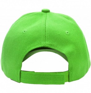 Baseball Caps Wholesale 12-Pack Baseball Cap Adjustable Size Plain Blank Solid Color - Light Green - CK18E0S838H