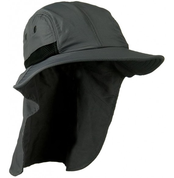 Sun Hats Mesh Sun Protection Flap Hat - Grey - CC110A3X2J9