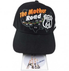 Baseball Caps California Route 66 The Mother Road Embroidery Cap Hat - Mother Road Bk - CP17Y7M30SY